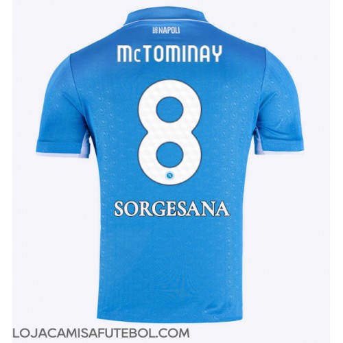 Camisa de Futebol SSC Napoli Scott McTominay #8 Equipamento Principal 2024-25 Manga Curta